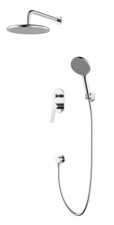 Смеситель для душа Azario VISE AZ-VSA248330C+82KC с верхним и ручным душем